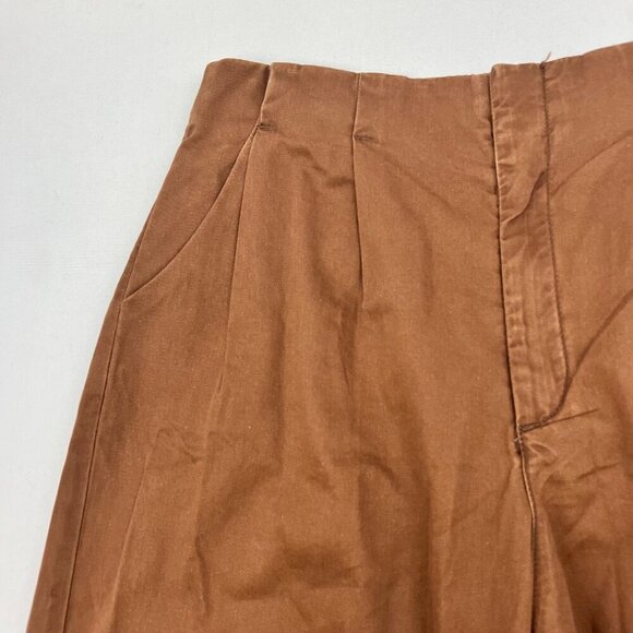 Sofia Jeans Womens Wide Leg Trousers Pleated Front Brown Size 10 Luxe Twill New - Picture 4 of 10